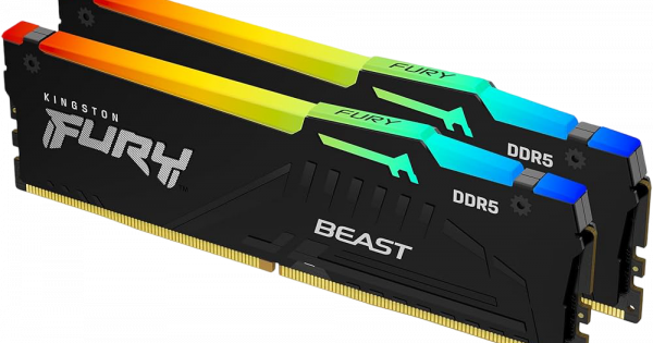 Kingston Fury Beast DDR5 32GB - 6400Mhz (2x16Gb) RGB - Black